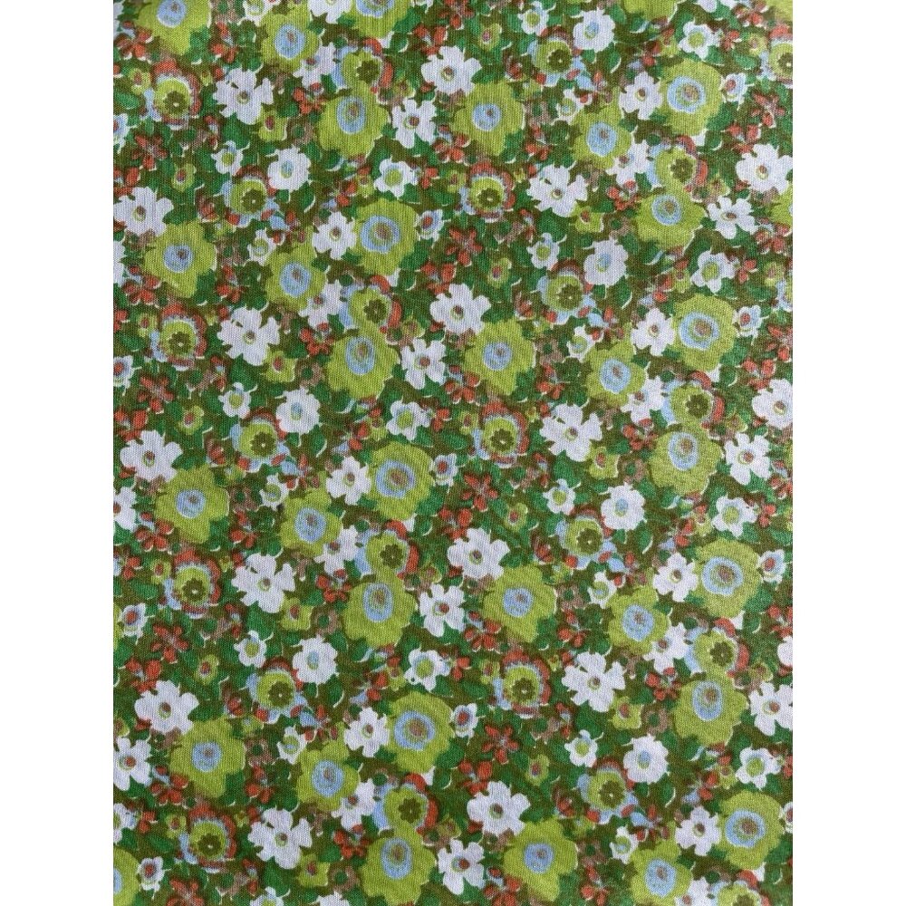 Vintage Hoffman Fabrics Floral Fabric Bolt 100% Cotton Green 44”x400”